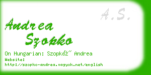 andrea szopko business card